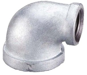 Cotovelo 90 de redução galvanizado 3/4 x 1/2