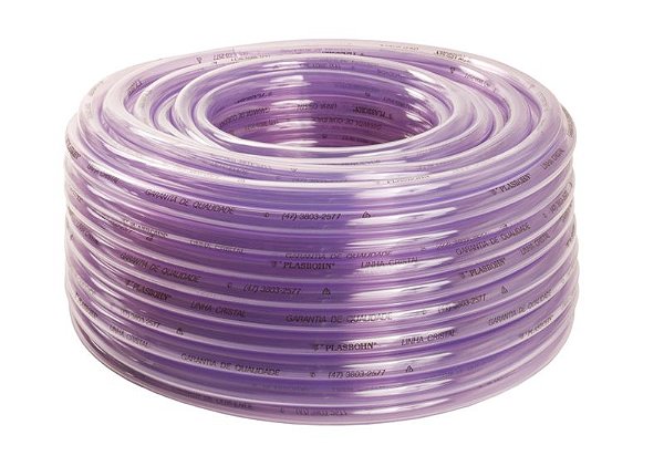 Mangueira cristal plasbohn 1,5mm x 3/4