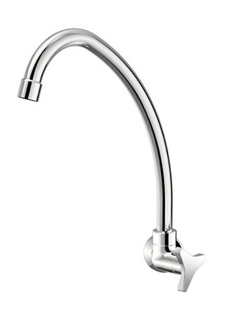 Torneira tigre metal cozinha parede nova gyro cromado