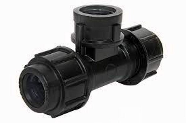 Tee derivação pp pead broca pn10 3/4 x 20mm polierg