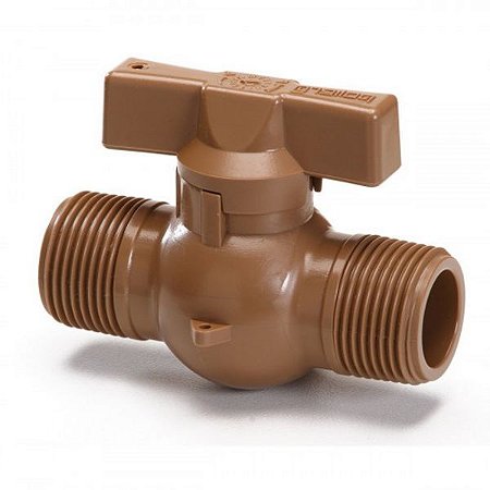 Registro marrom esfera pvc re-re c/manopla 3/4" polierg