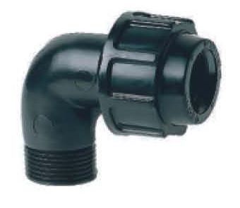 Cotovelo pp pead c/ adaptador 20mm x 3/4" re pn16 macho polierg