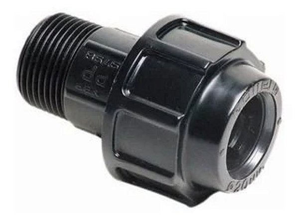 Adaptador pp pead 20mm x 3/4" re pn10 macho polierg