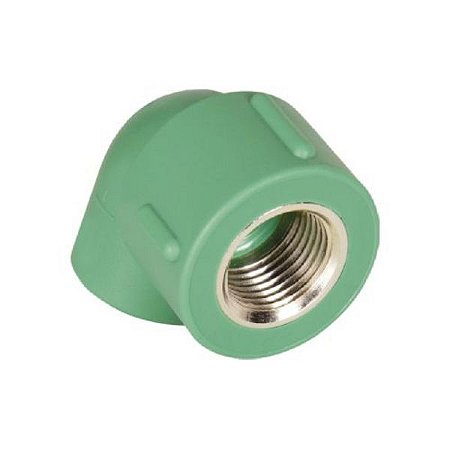 Cotovelo amanco inserto metalico f\f 90º ppr 25mm x 3\4''