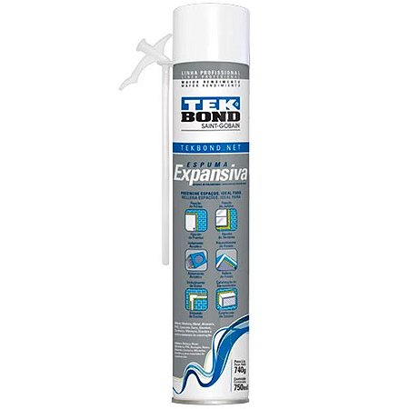 Espuma TEK BOND expansiva de poliuretano 750ml/740g