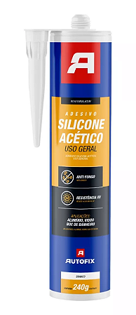 Silicone  AUTOFIX acético branco uso geral 240g