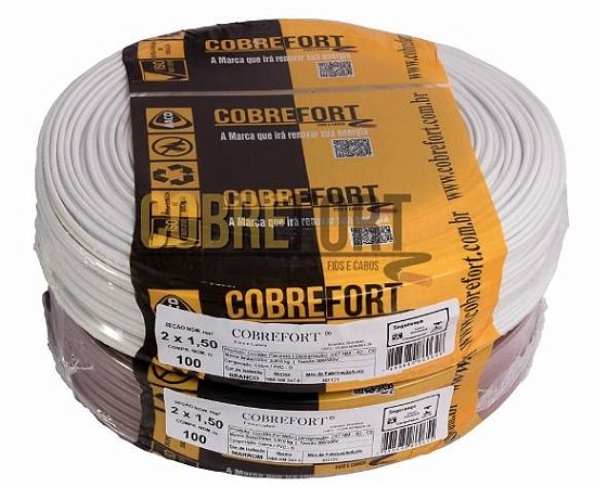 Fio paralelo COBREFORT branco 2x4,0mm