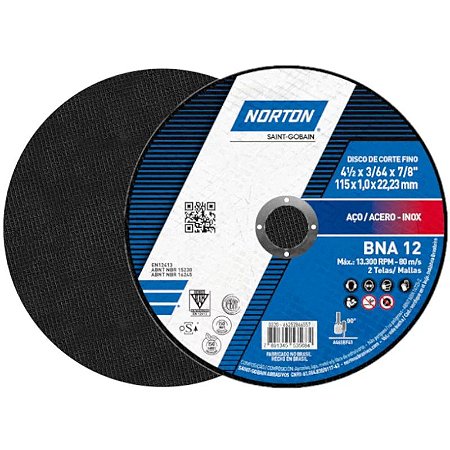 Disco de corte norton BNA12 4.1/2"X 1,00"X7/8"