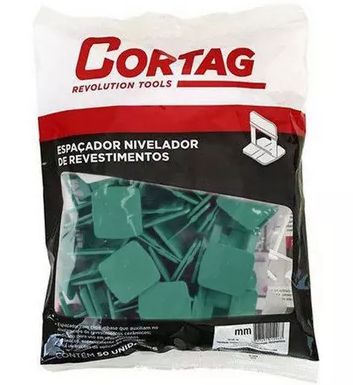 Espacador nivelador Cortag 2,0mm eco verde 50un 61338