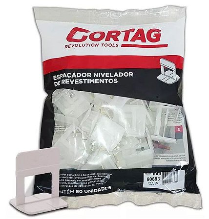 Espacador nivelador Cortag 2,0mm Pct C/50un 61296