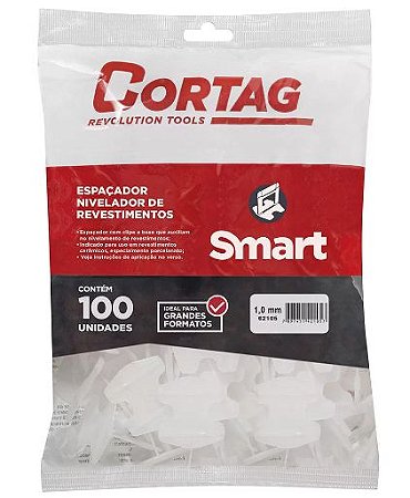 Espacador nivelador Cortag 1,0mm smart 100un 62105