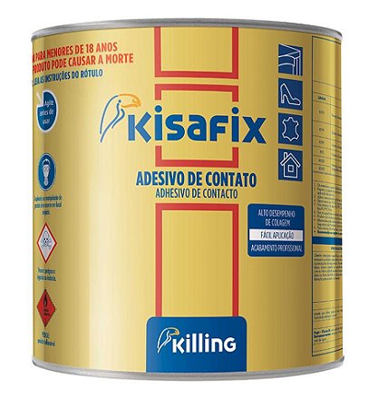 Adesivo solvente a base borracha 750g tradicional KISAFIX