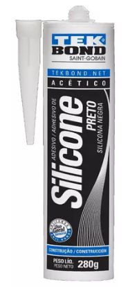 Adesivo TEK BOND de silicone acetico preto 280g