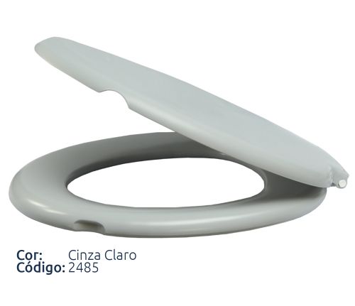 Assento sanitário Alumasa almofadado florenza cinza claro