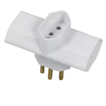 Benjamim Pluzie 3 saidas 2p+t 10a 250v branco 9858
