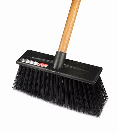 Vassoura gari Max robusto economico 28cm X 80MM com cabo 1,4m