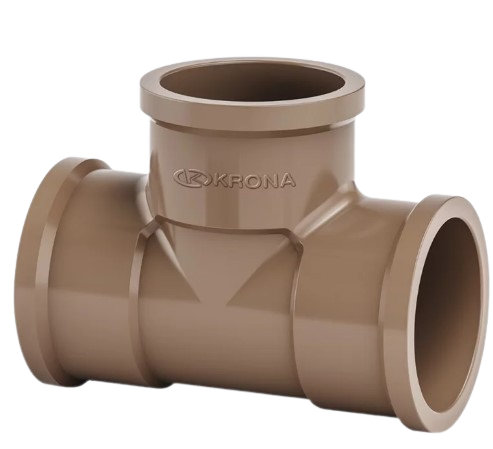 TEE KRONA MARROM LLR 25MM X 1/2