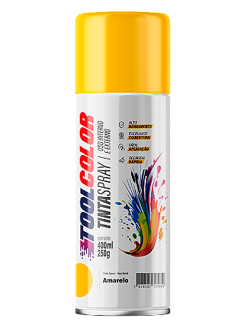 TINTA SPRAY 400ML TOOLCOLOR UG AMARELO