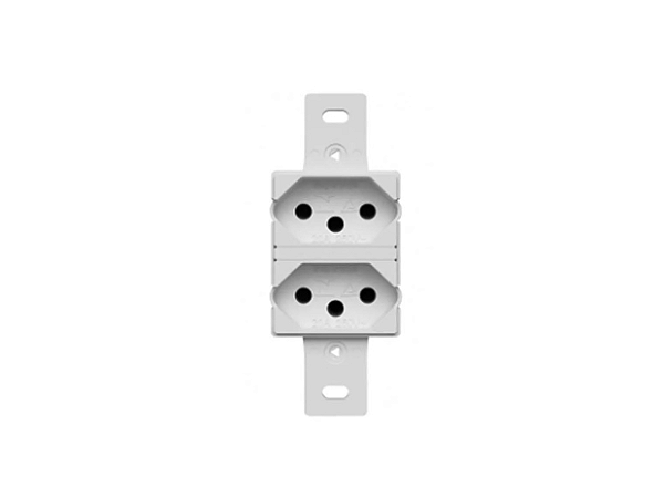 Tomada dupla de condulete branca 20a - 250v blux