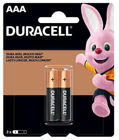Pilha aaa alcalina DURACELL blister c/2