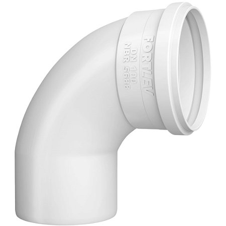 Curva FORTLEV 90° branca esgoto curta 100mm