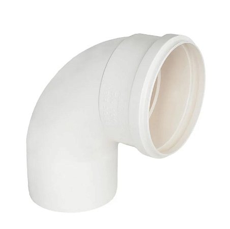 Curva plastilit 90° branco esgoto curta 100mm