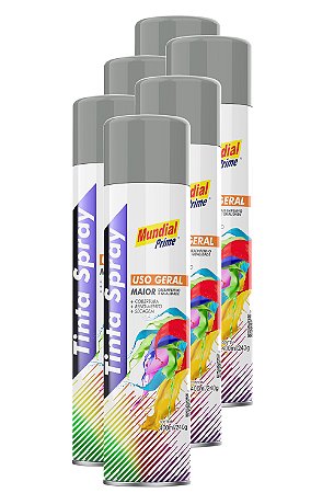 Tinta spray cinza médio 400ml mundial ug prime FARDO CQ6