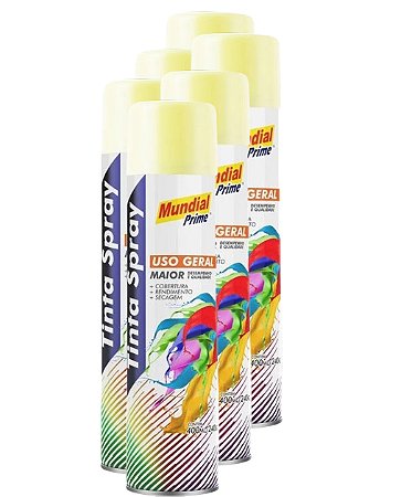Tinta spray marfim 400ml mundial ug prime FARDO C/6