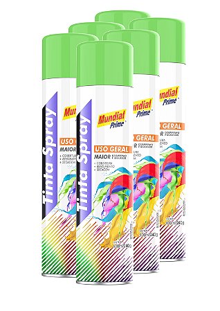 Tinta spray  verde claro 400ml mundial ug prime FARDO C/6