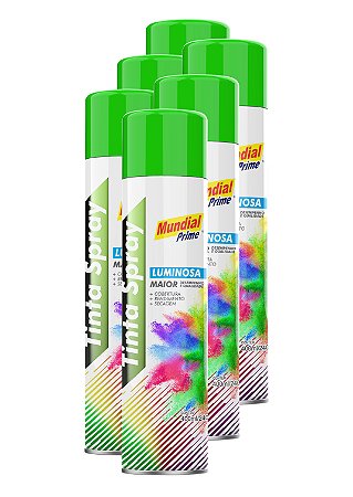Tinta spray luminoso verde 400ml mundial prime FARDO C/6