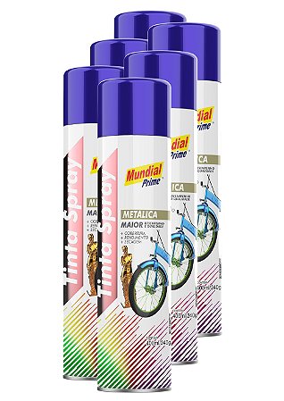Tinta spray metálico azul 400ml mundial prime FARDO C/6