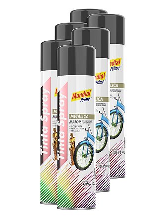 Tinta spray metálico grafite 400ml mundial prime FARDO C/6