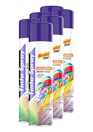 Tinta spray azul escuro 350ml mundial prime toolcolor fardo c/6