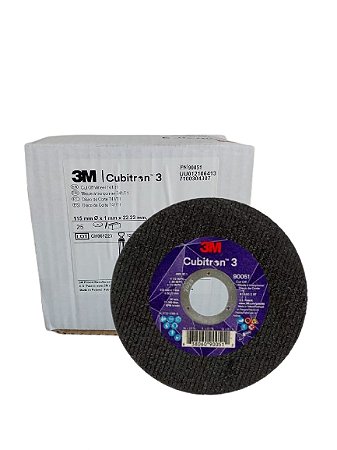 Disco de corte c3 60 T1 115x1x22 Ds 3M Cubitron 3  4 1/2