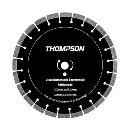 Disco diamantado p/ asfalto e concreto 350mm 14" Thompson
