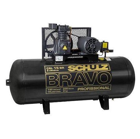 COMPRESSOR AR EST PIST CSL15BRAVO 200 I MOTOR MONOF ABER IND GAIO ESQ 3CV 220V 2P60HZ