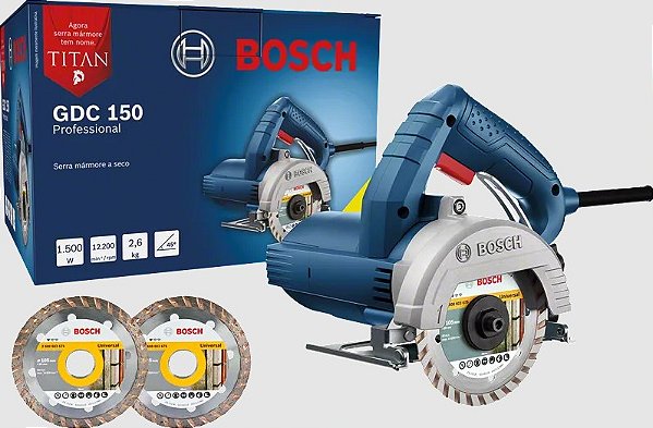 Serra marmore titan GDC 150 220V c/02 discos Bosch