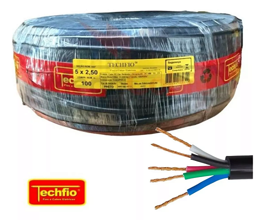 Cabo pp techfio 2x4,0mm METRO