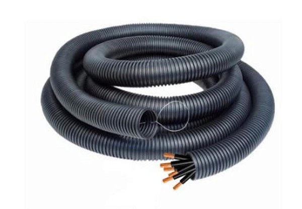 Conduite corrugado preto c/ guia 4''