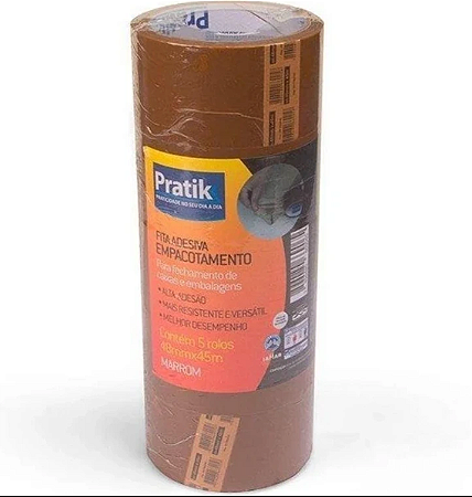 Fita empacotamento pratik marrom 48mm x 45m