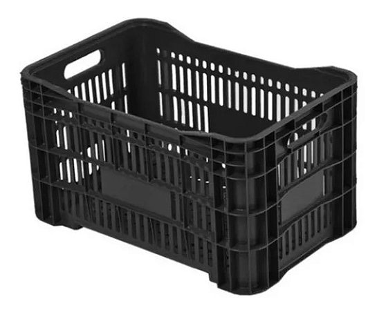 CAIXA AGRÍCOLA 46 LITROS (PRETA) 30KG POLIETILENO DE ALTA DENSIDADE