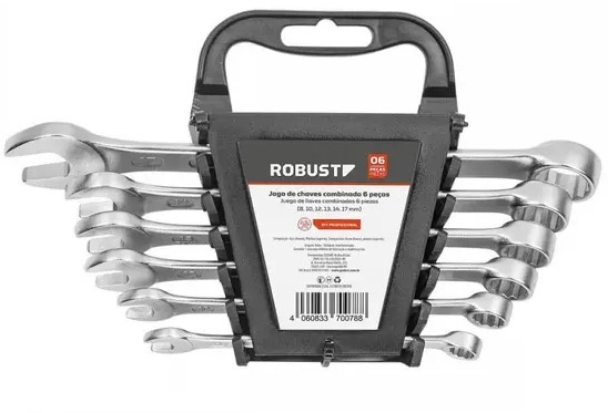 Jogo de chave combinada ROBUST 6 peças