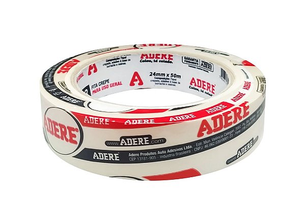 Fita crepe ADERE uso geral bege   24mmx50m PACOTE C/5