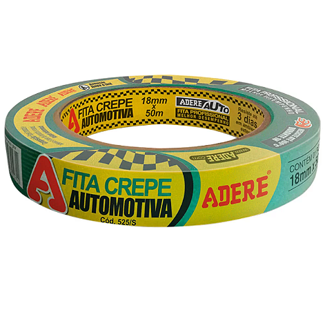 fita crepe automotiva verde ADERE 525S 18MMX40M PACOTE C/8
