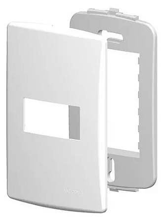 Placa alumbra 4x2 branca (1 horizontal) 6400