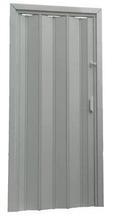 Porta sanfonada de pvc cinza larg 90cm Vitesse