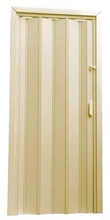 Porta sanfonada de pvc bege larg 60cm Vitesse