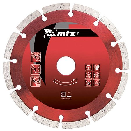 Disco de corte segmentado, MTX diamantado, corte seco, 230 x 22,2mm