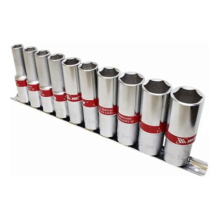 jogo de soquete MTX sextavado longo encaixe 1/2pol.10-22mm 10pçs