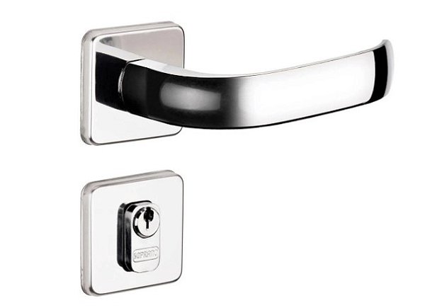 Fechadura SOPRANO icaroway reta banheiro cromado ROS24 (40X53)